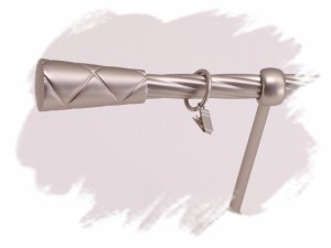 Genua - jednoradové kovové twister garniže satyna